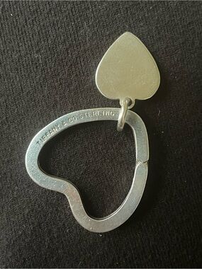 Authentic Tiffany & Co. Silver Spade Heart Keyring